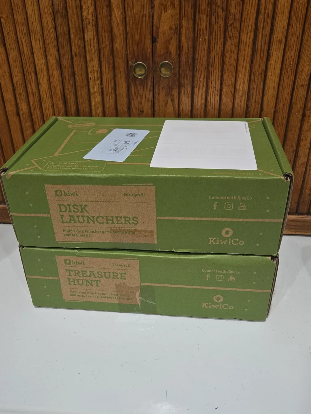 KiwiCo - 2- PACK -  DISK LAUNCHERS & TREASURE HUNT—NIB-STEM LEARNIlNG UNOPENED